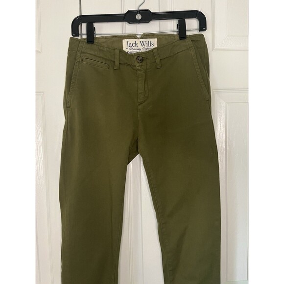 Jack Wills Olive Green Skinny Khakis Some Size 6 - Picture 2 of 6